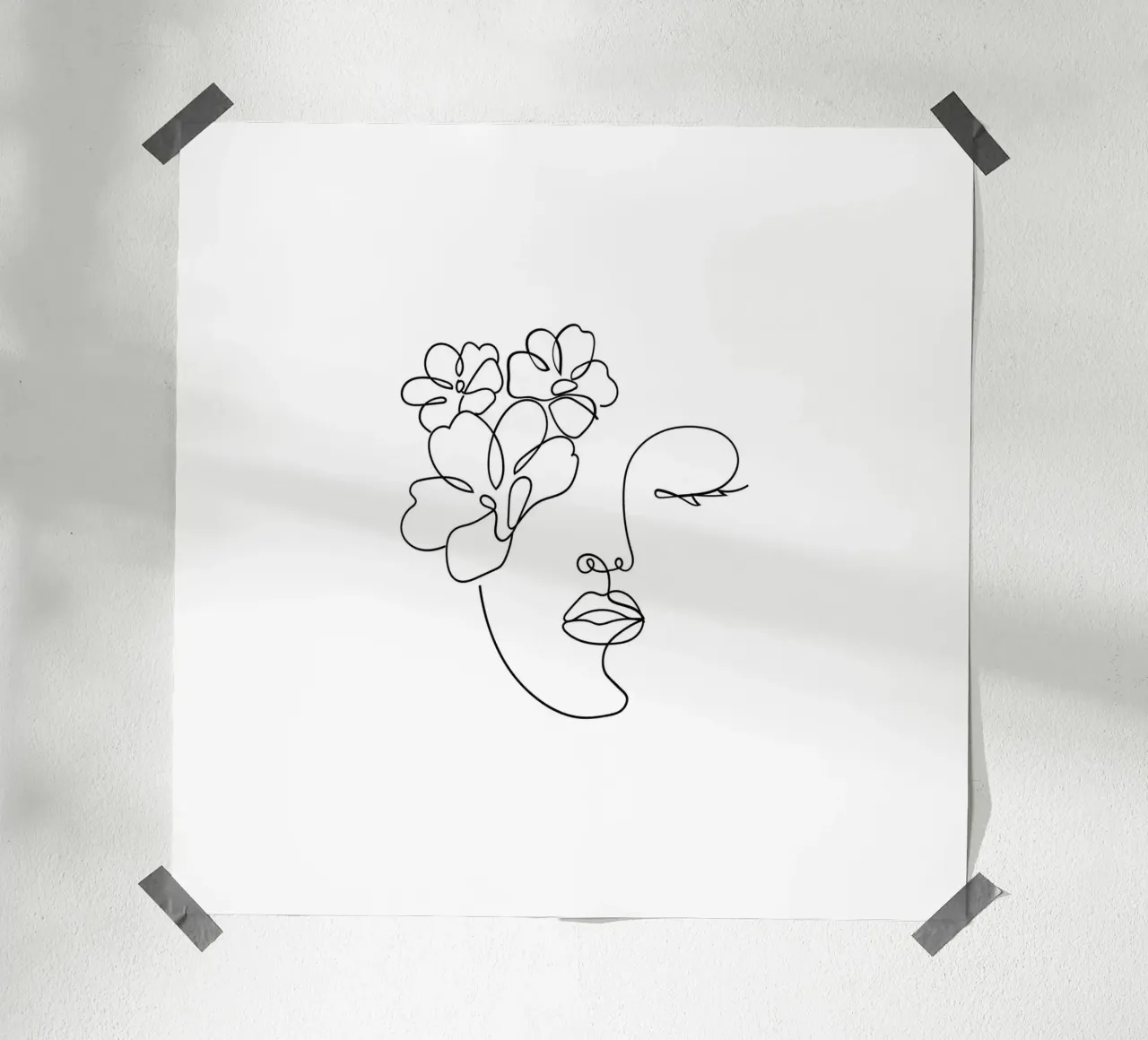 One Line Design n. 18 poster con telaio in plastica da Yaso Design - One Line Designs