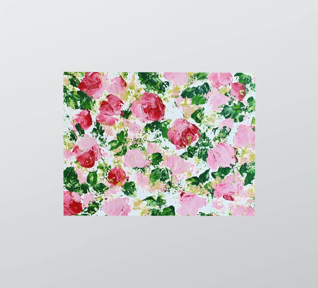 Abstract Roses, Pink\Green sticker by IamHomeStudio