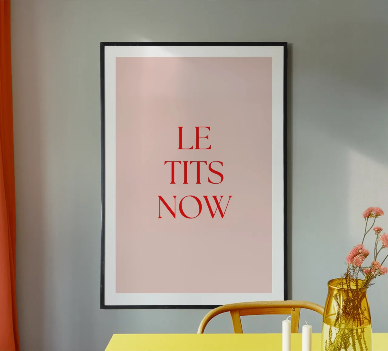 LET IT SNOW. Rogue. poster con telaio in alluminio da AlbertKlee