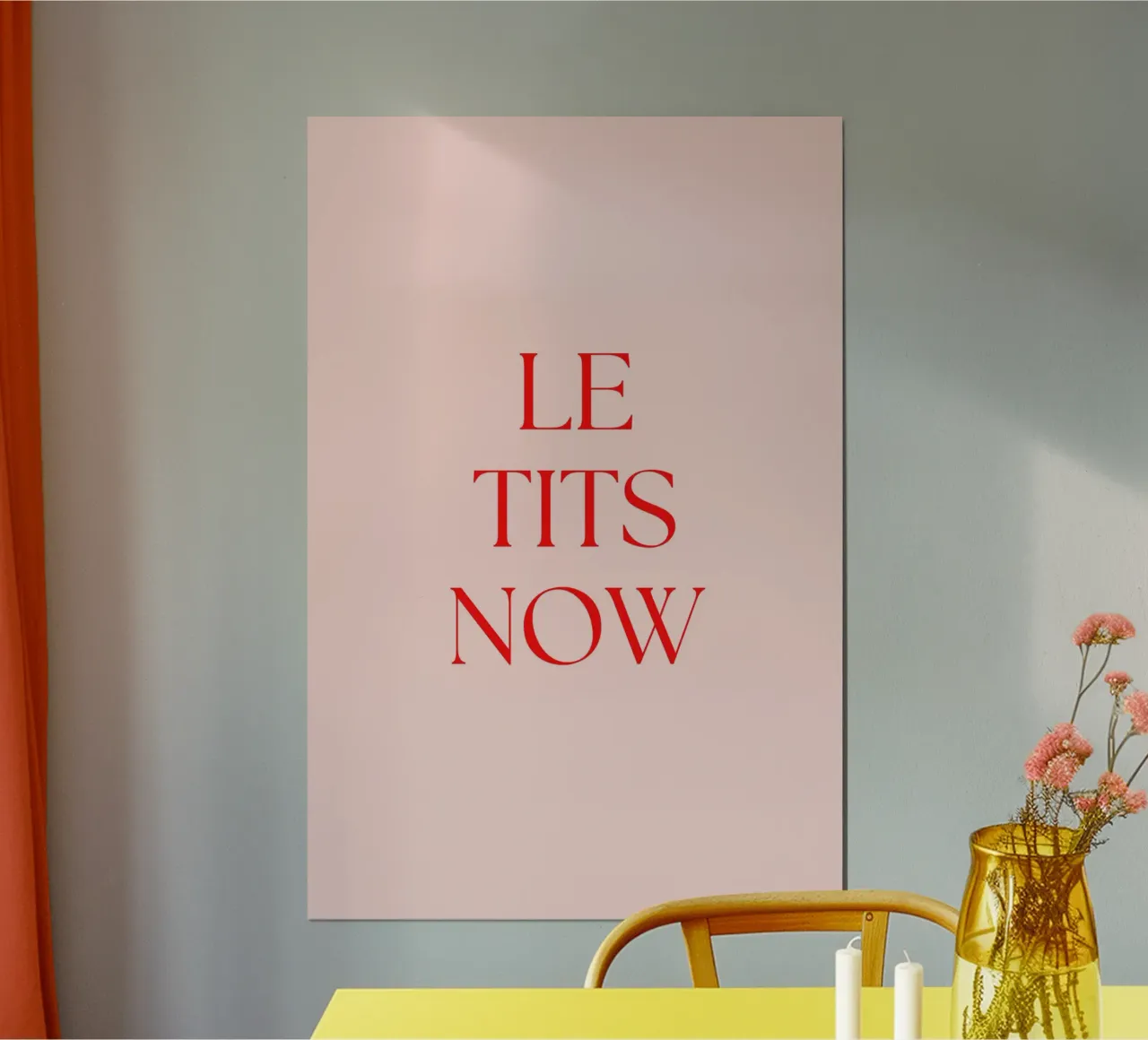 LET IT SNOW. Rogue. poster con telaio in alluminio da AlbertKlee