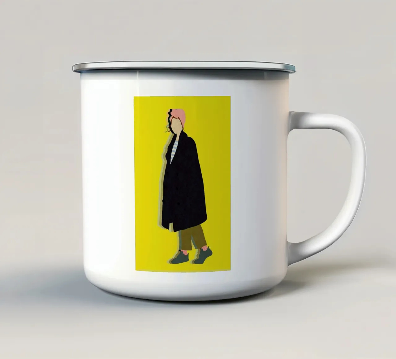 Walk taza de esmalte de Laura O'Connor