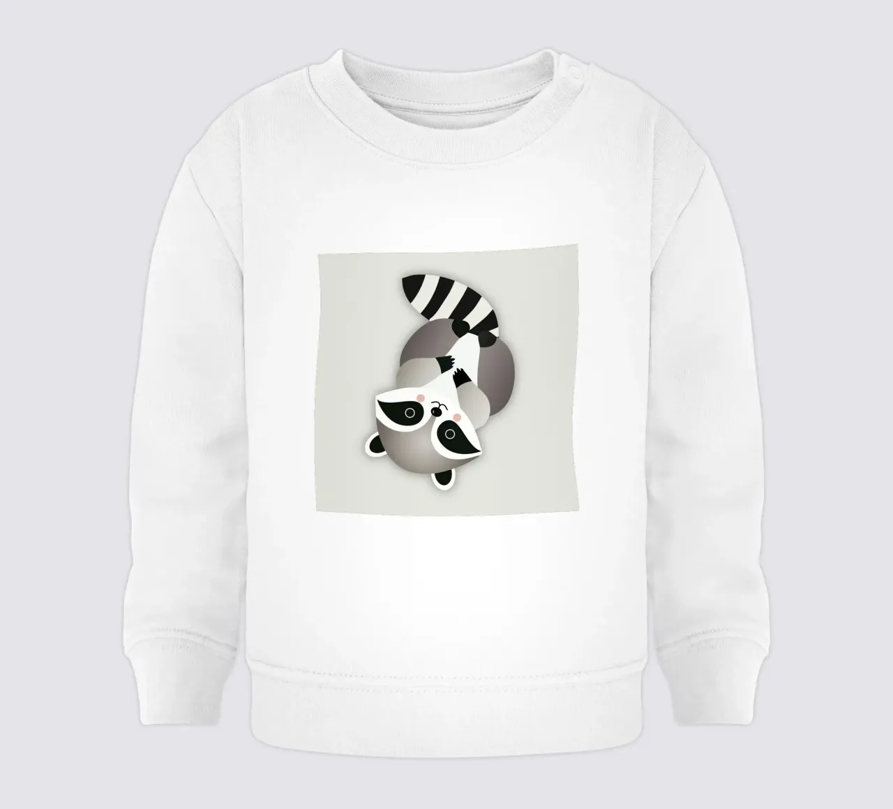 Procione giocherellone - Illustrazione animale minimalista felpa neonato da namosh