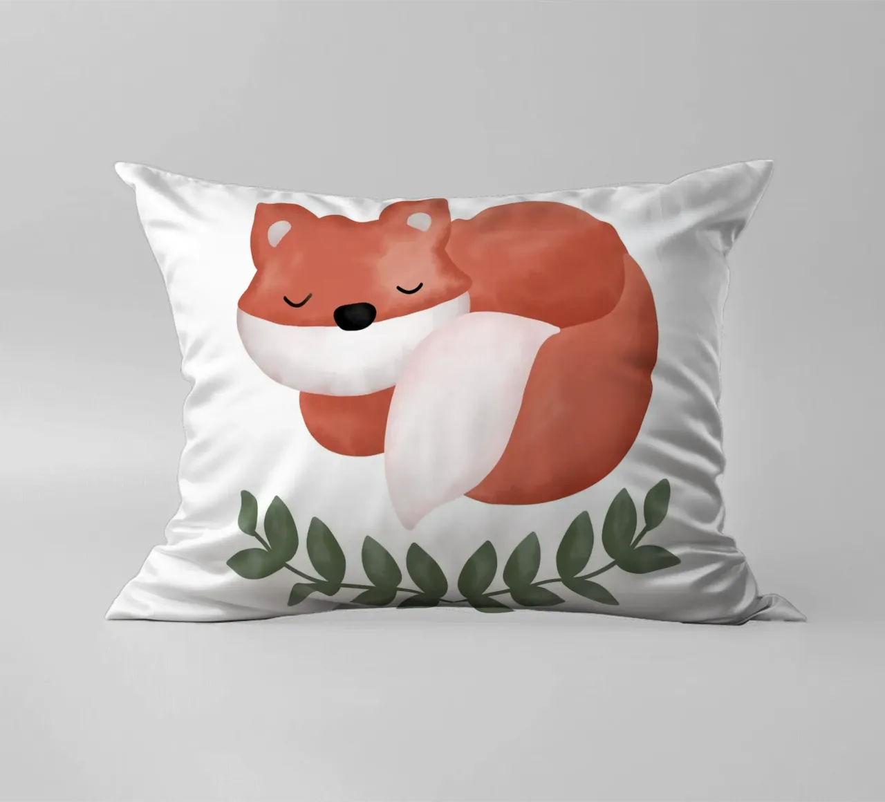 Schlafender Fuchs mit Name Kissen von BAINAI KIDS