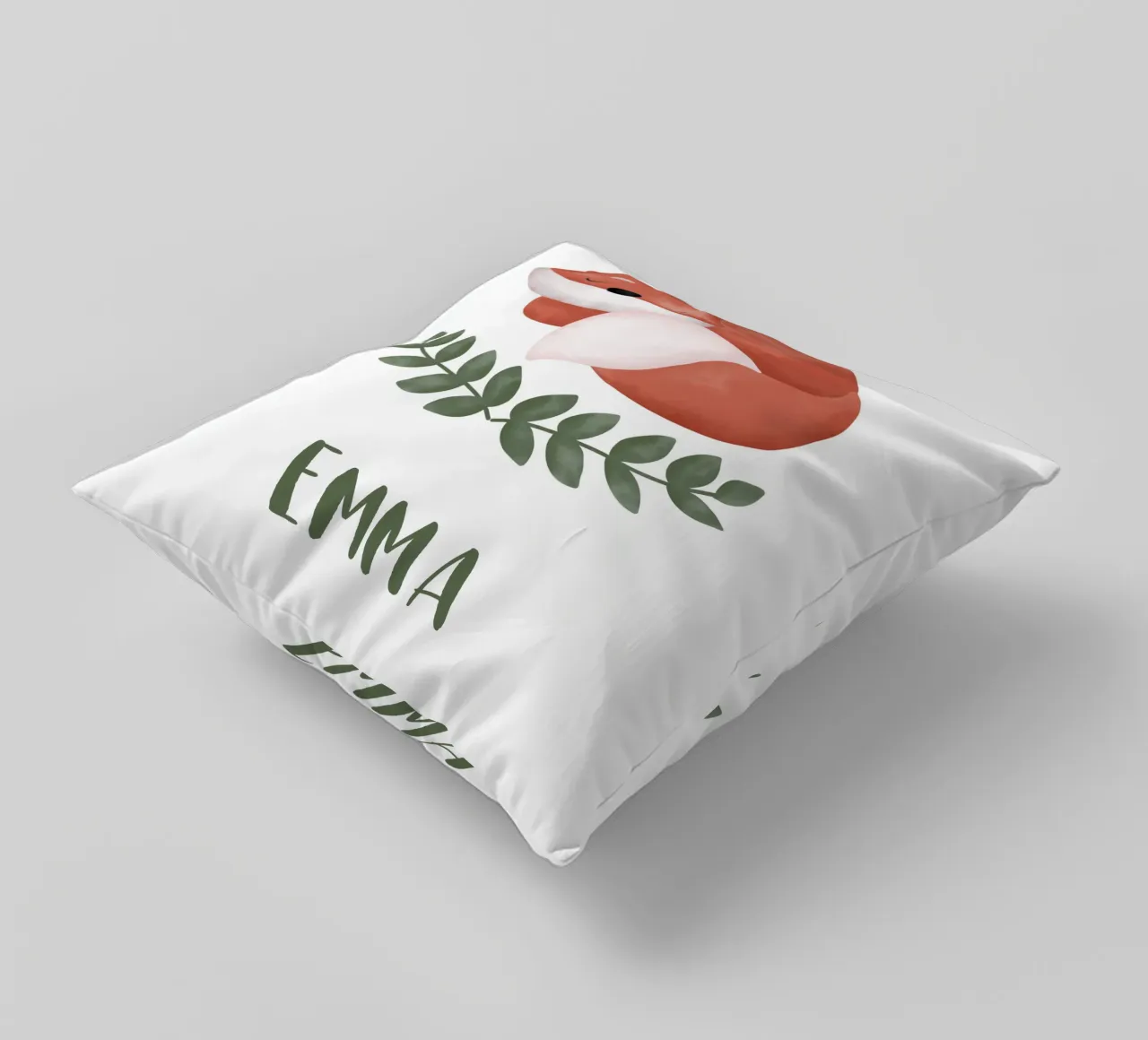 Schlafender Fuchs mit Name cuscino da BAINAI KIDS