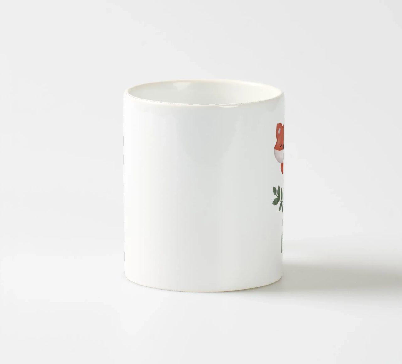 Schlafender Fuchs mit Name tazza in ceramica da BAINAI KIDS