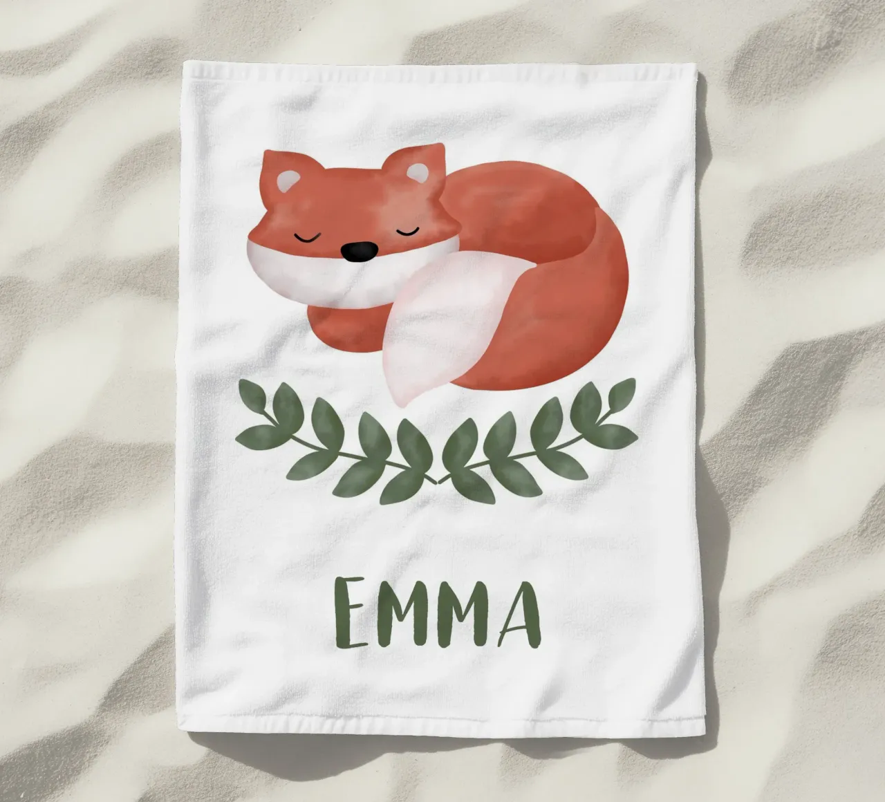 Schlafender Fuchs mit Name telo mare da BAINAI KIDS