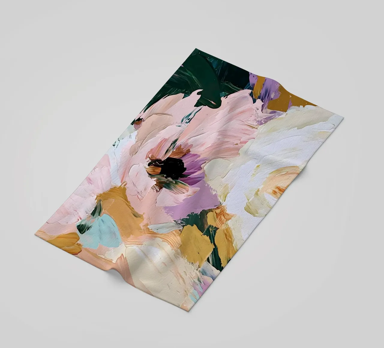 Fiori Viola/Bianchi telo mare da IamHomeStudio