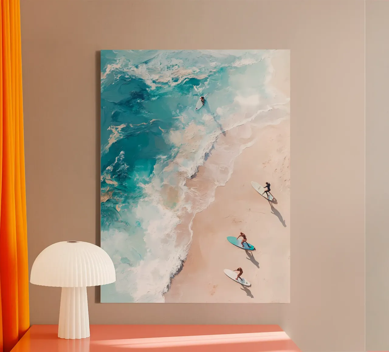 Surf, oceano, costa tela con Cornice a cassetta da IamHomeStudio