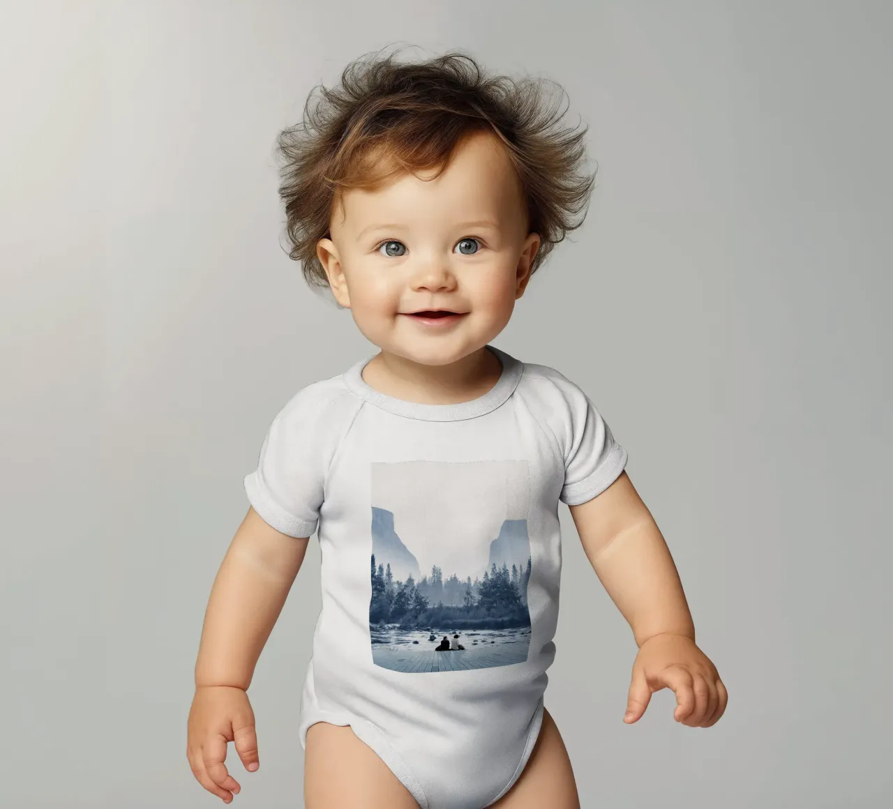 Date In The Nature short-sleeve baby romper by arizrab