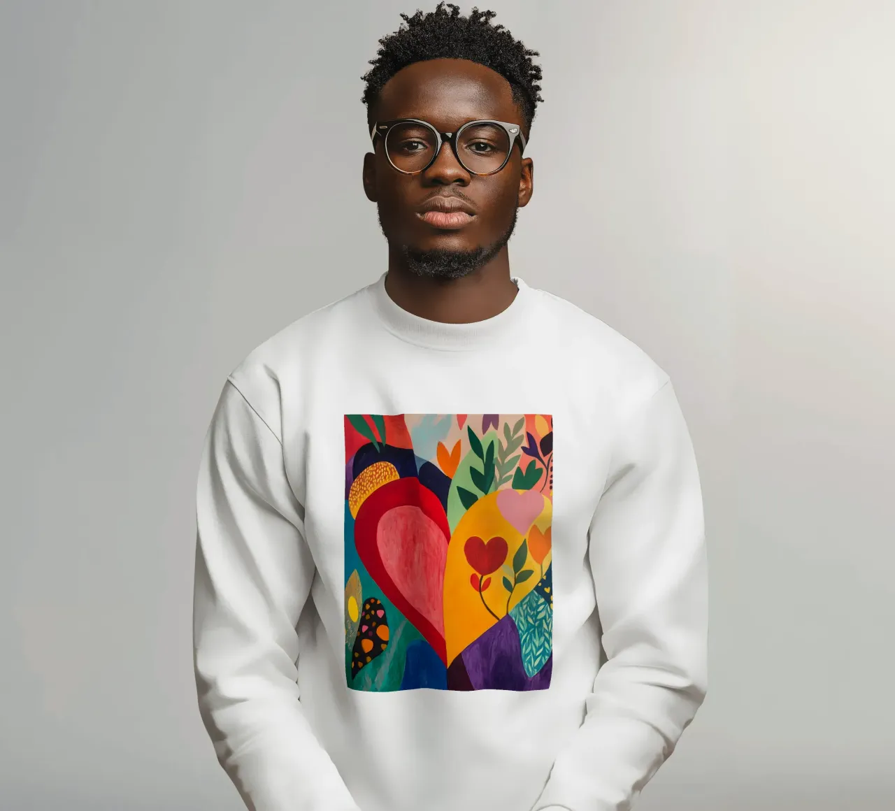 Cuore colorato felpa da IamHomeStudio