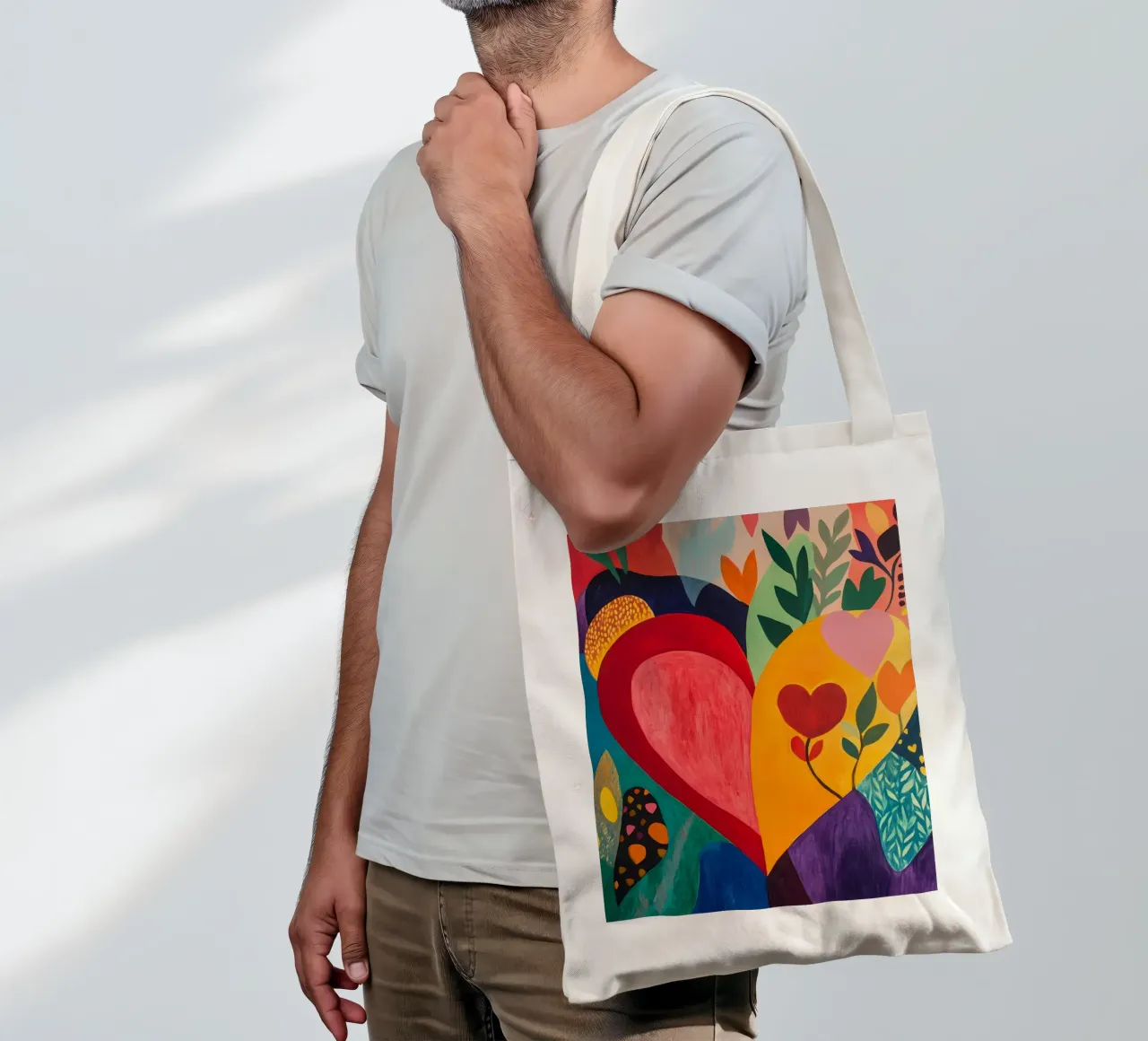 Cuore colorato borsa in juta da IamHomeStudio