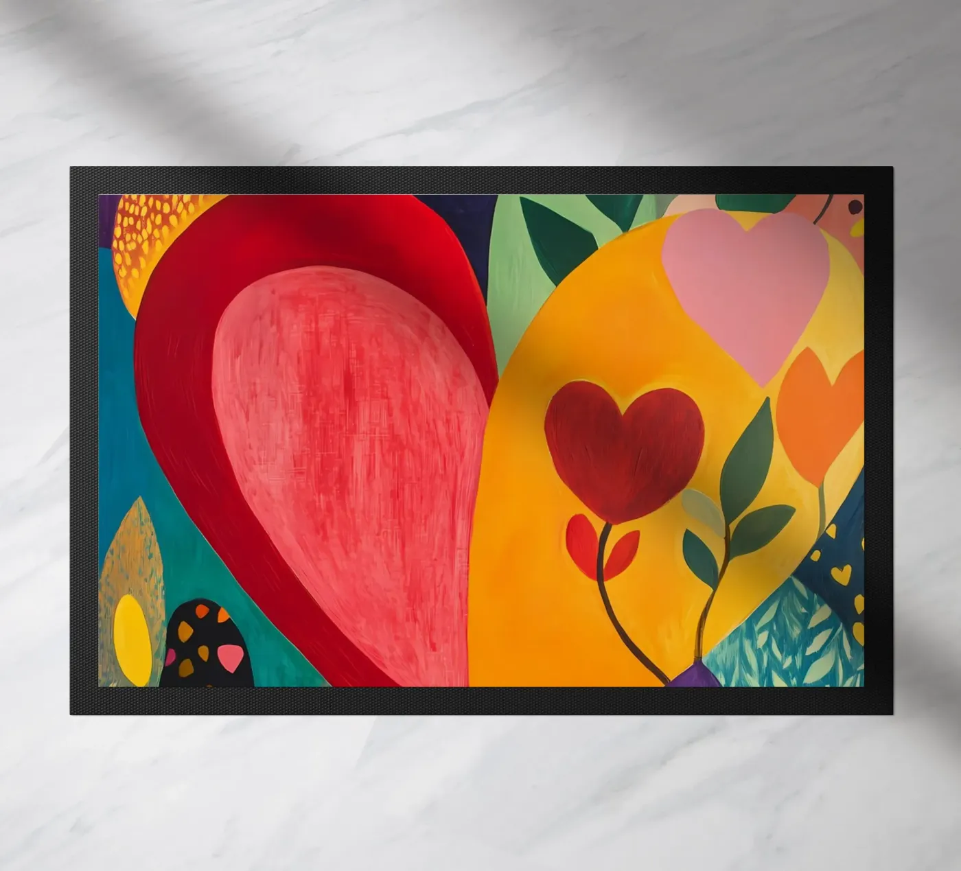 Cuore colorato zerbino da IamHomeStudio