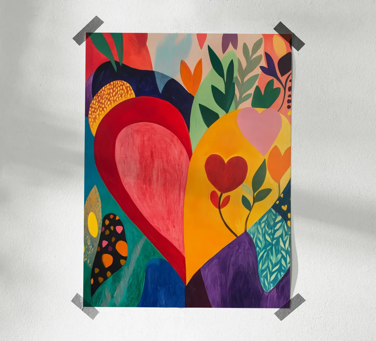 Cuore colorato carta hahnemühle da IamHomeStudio