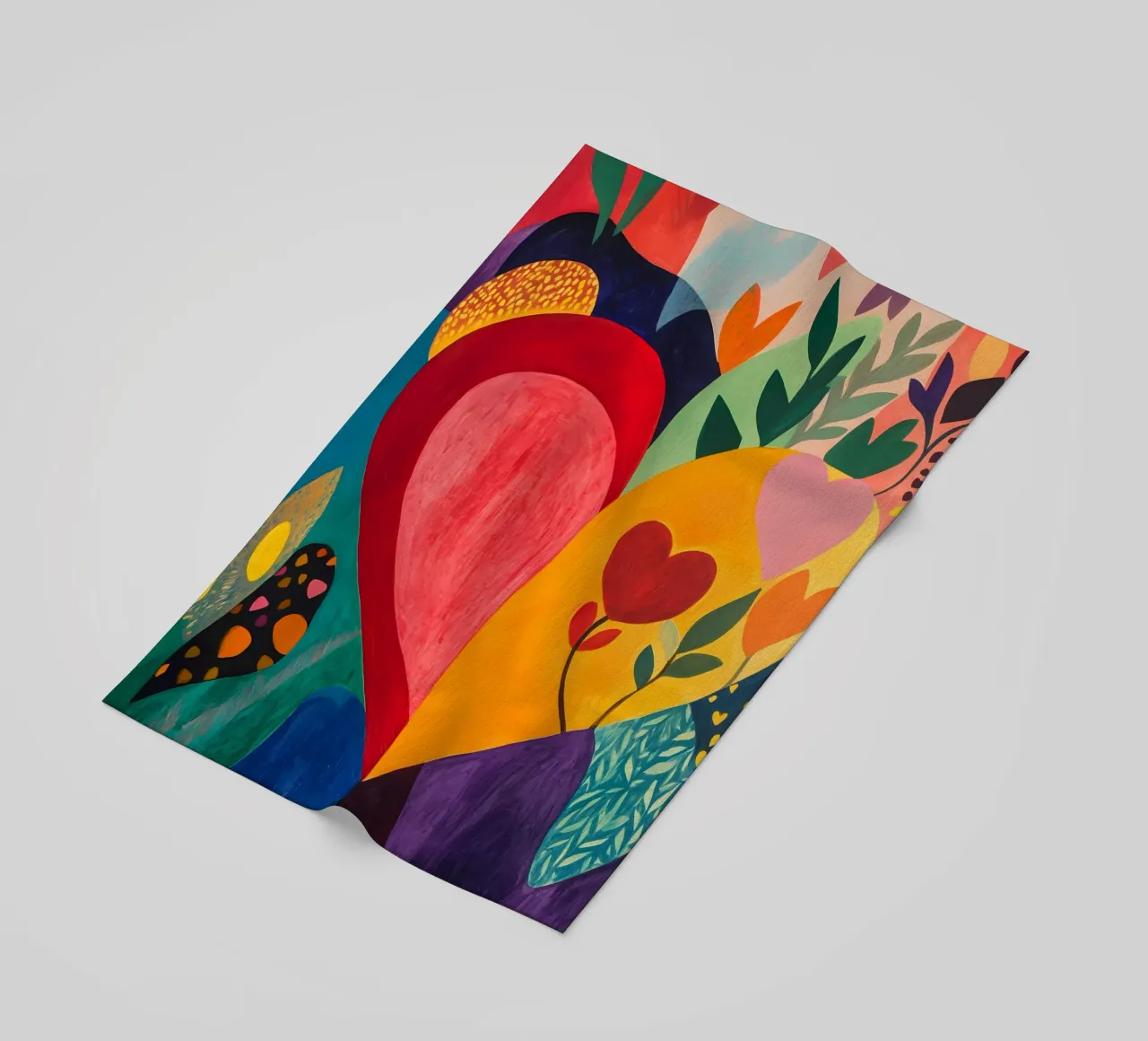 Cuore colorato telo mare da IamHomeStudio