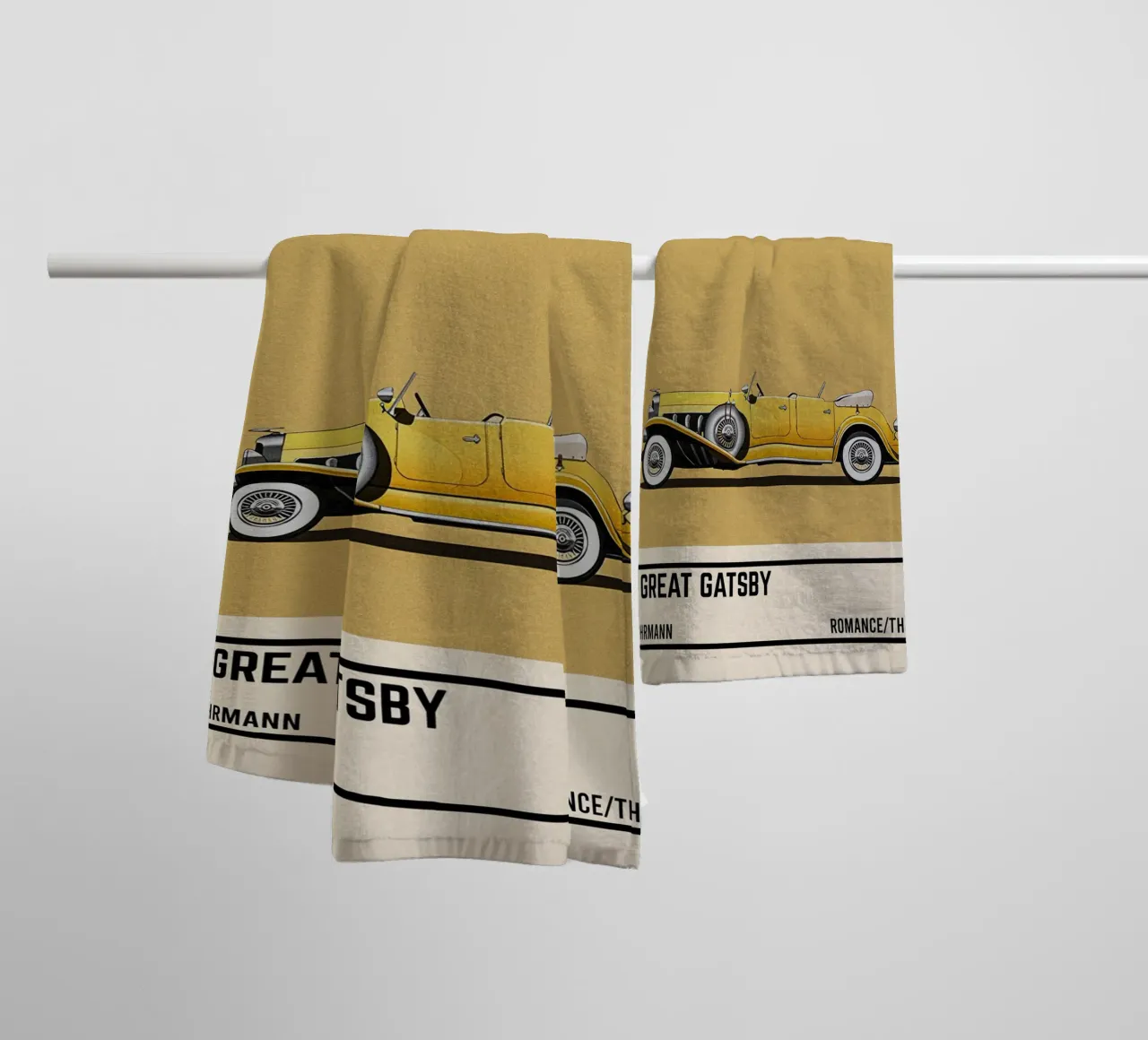 The Great Gatsby movie car asciugamano da bagno da TheArtstudio