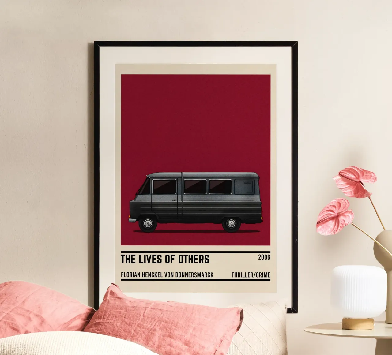 The Lives of the Others van movie poster con telaio in alluminio da TheArtstudio