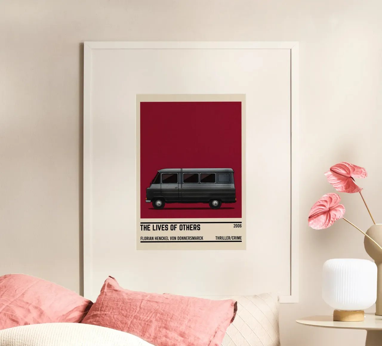 The Lives of the Others van movie poster con telaio in alluminio da TheArtstudio