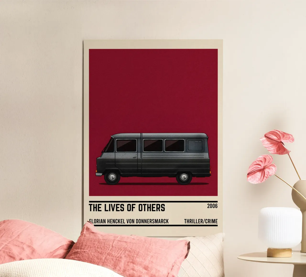 The Lives of the Others van movie poster con telaio in alluminio da TheArtstudio