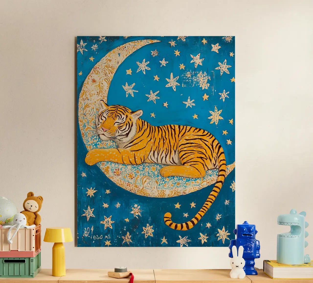 Tigre addormentata alluminio dibond da IamHomeStudio
