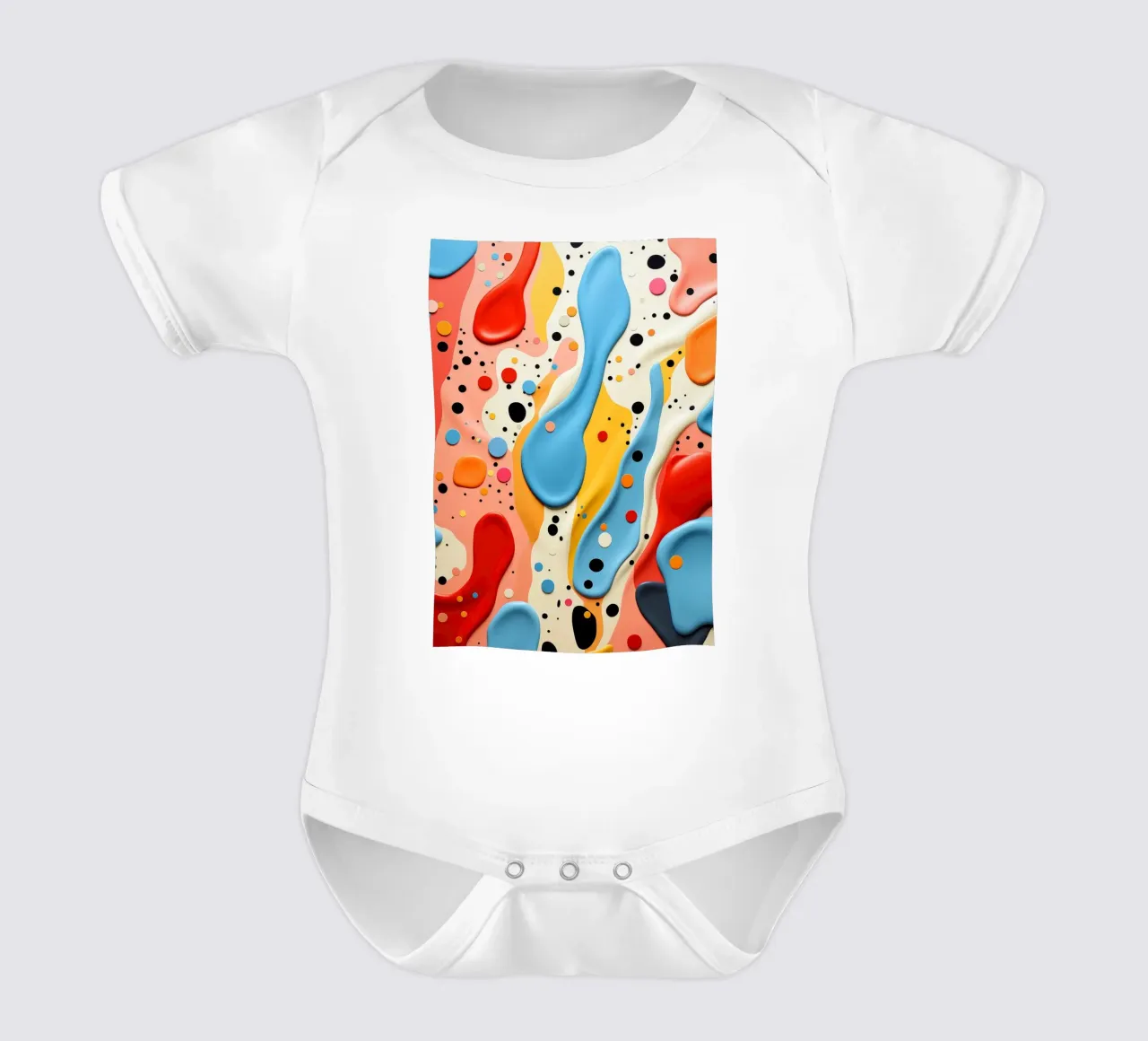 Terrazo pattern art body neonato maniche corte da Justyna Jaszke JBJart