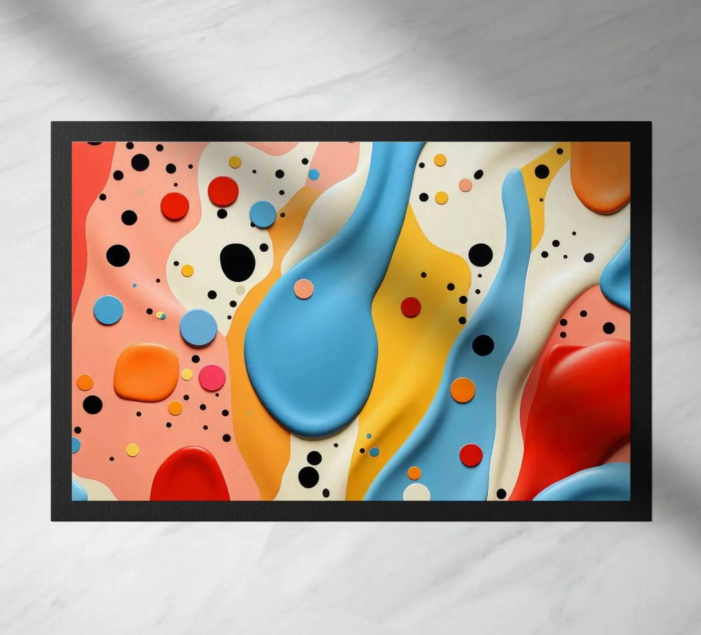 Terrazo pattern art doormat by Justyna Jaszke JBJart