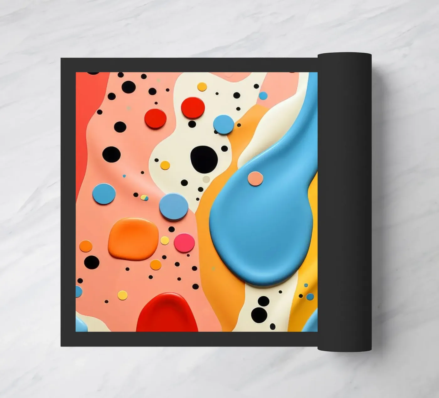 Terrazo pattern art doormat by Justyna Jaszke JBJart