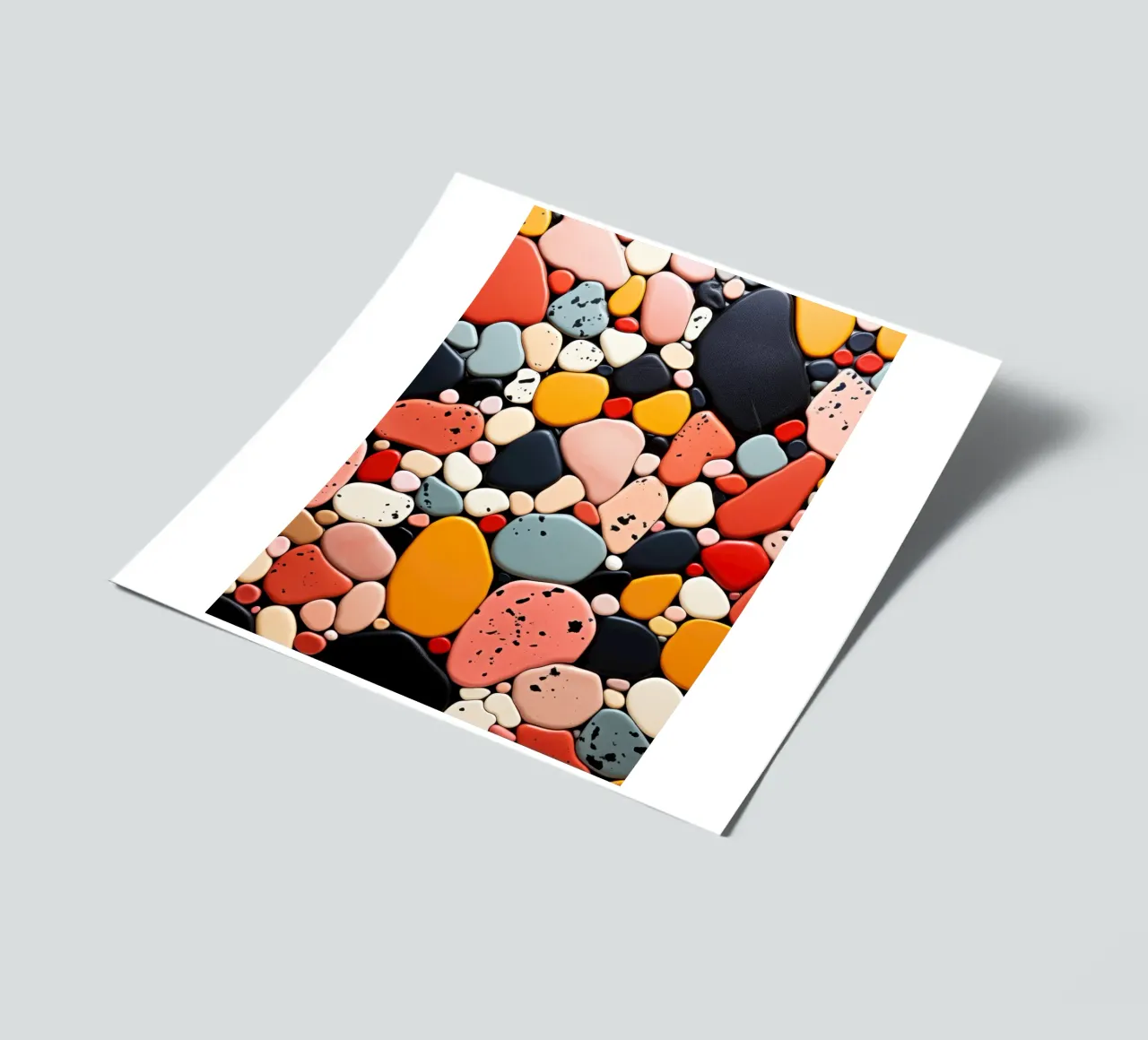 Terrazo pattern art sticker sheet by Justyna Jaszke JBJart
