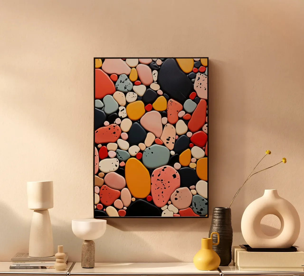 Terrazo pattern art plexiglass da Justyna Jaszke JBJart