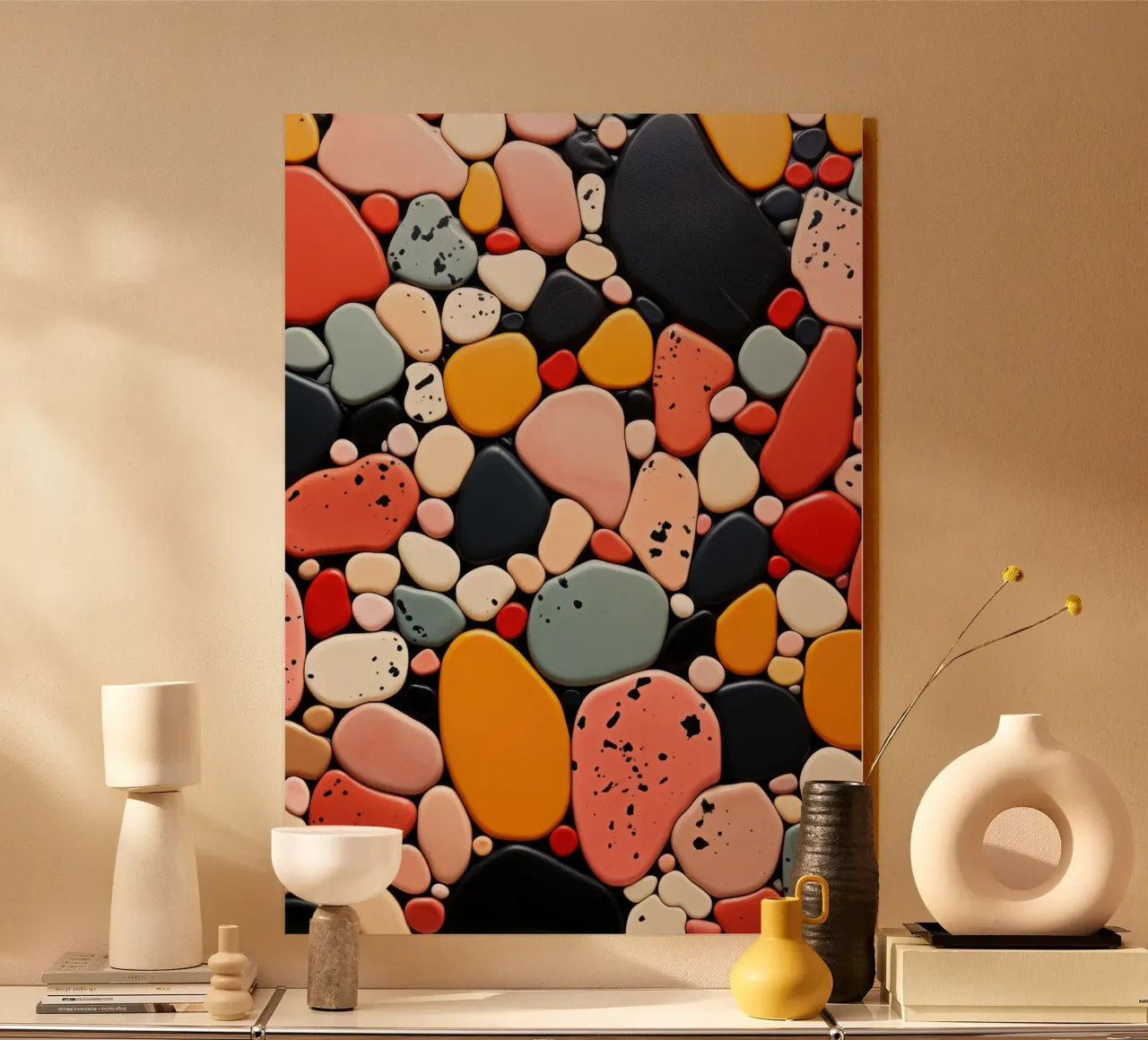 Terrazo pattern art plexiglass da Justyna Jaszke JBJart