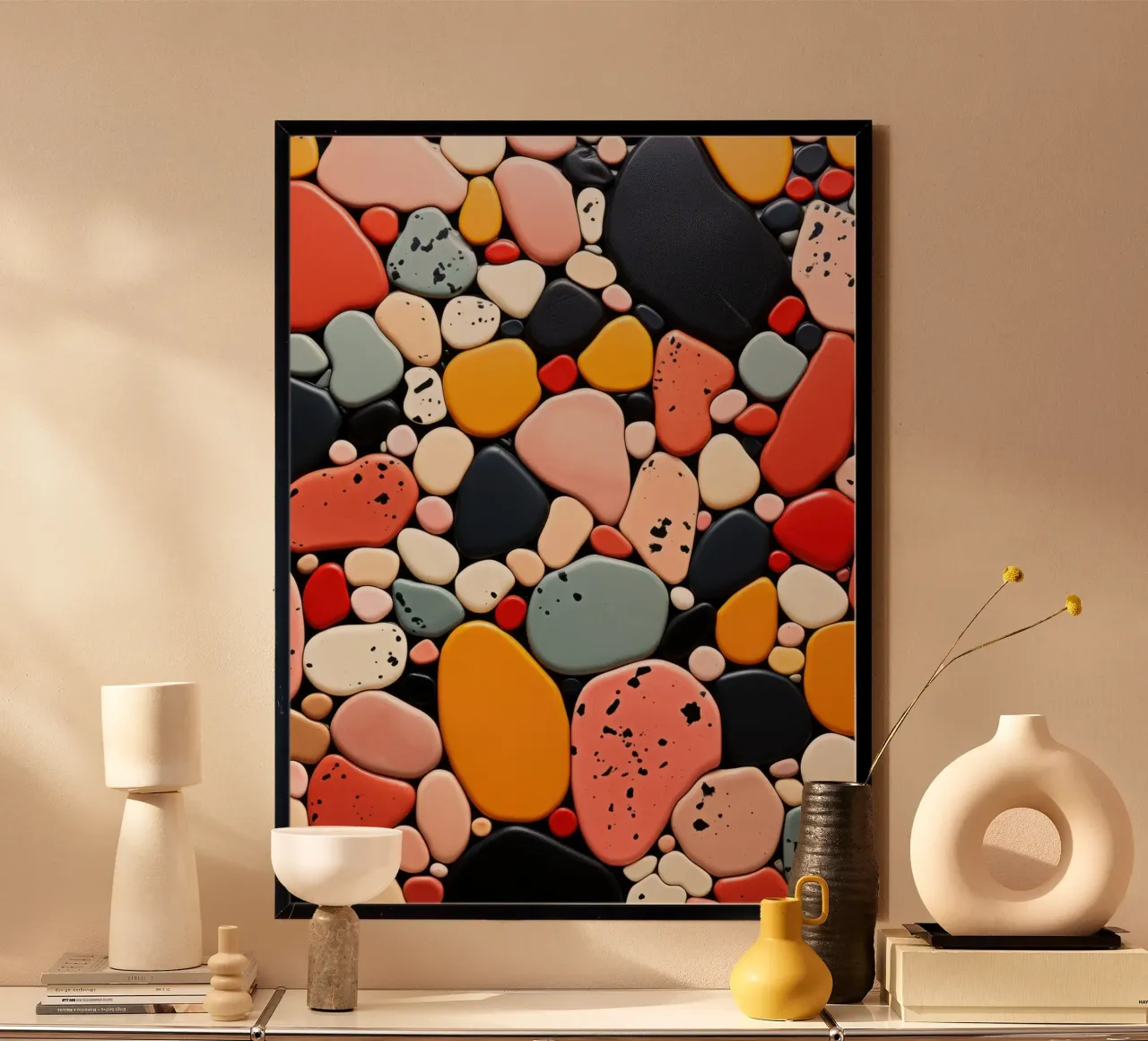 Terrazo pattern art poster da Justyna Jaszke JBJart