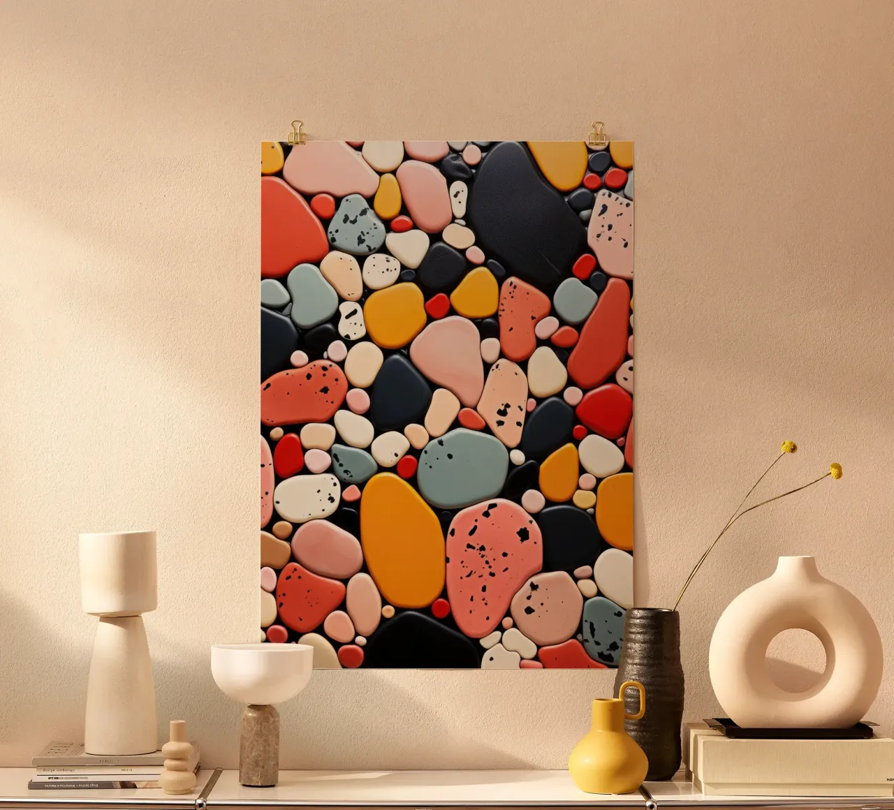 Terrazo pattern art poster da Justyna Jaszke JBJart