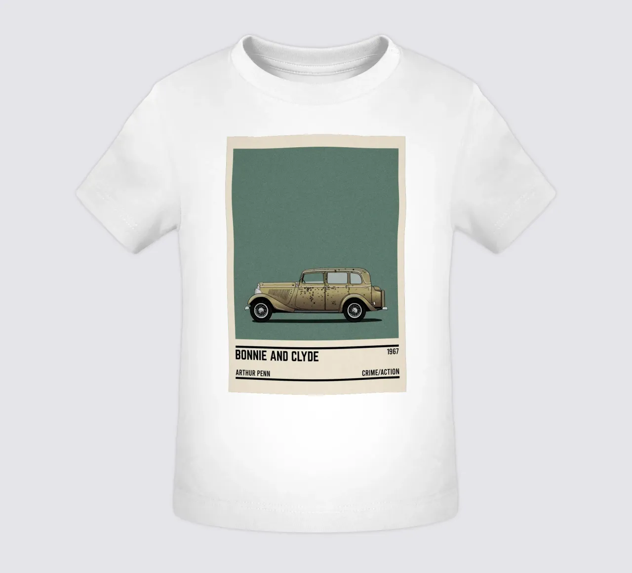 Bonnie And Clyde car movie baby t-shirt by TheArtstudio