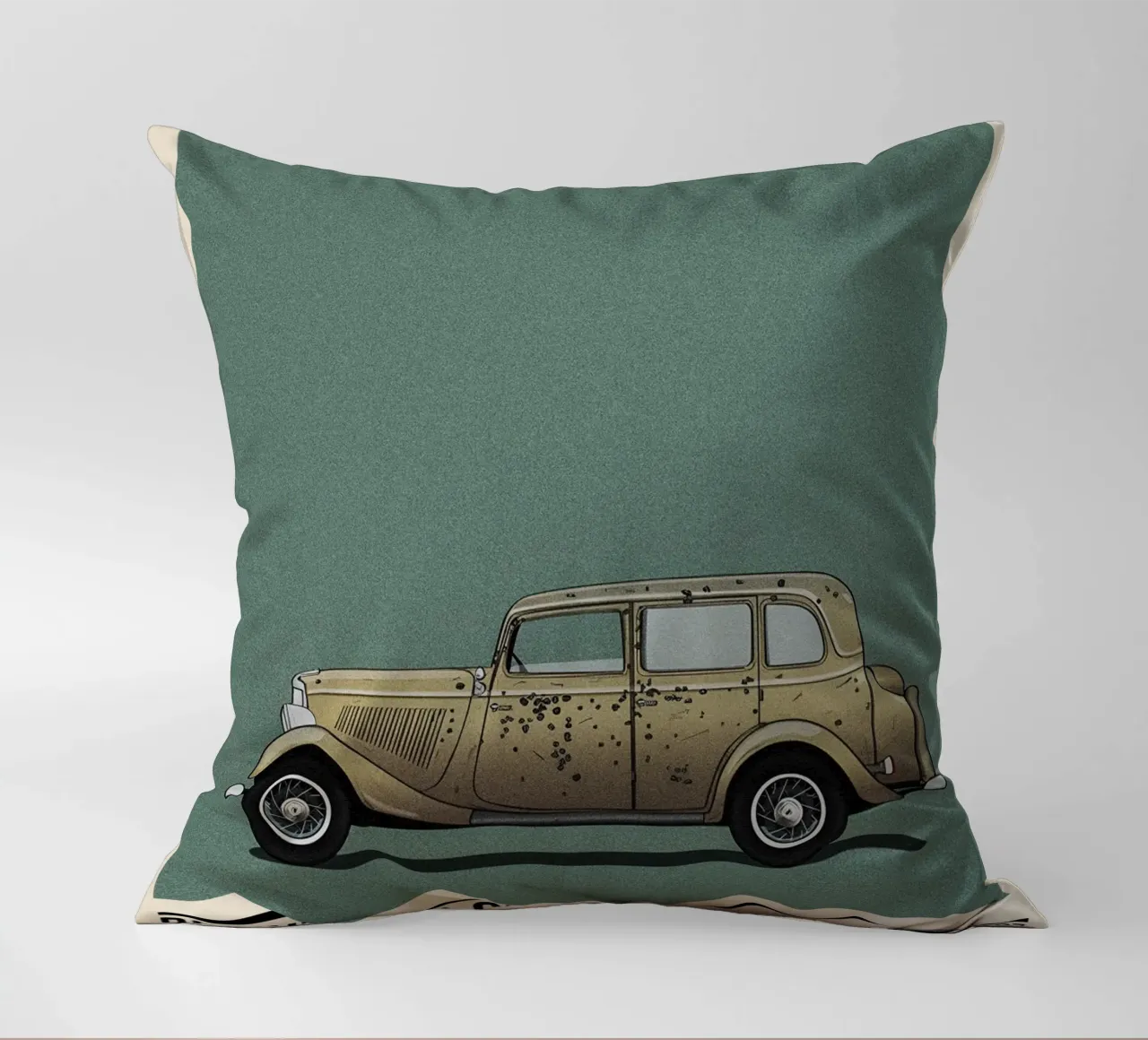 Bonnie And Clyde car movie cuscino da TheArtstudio