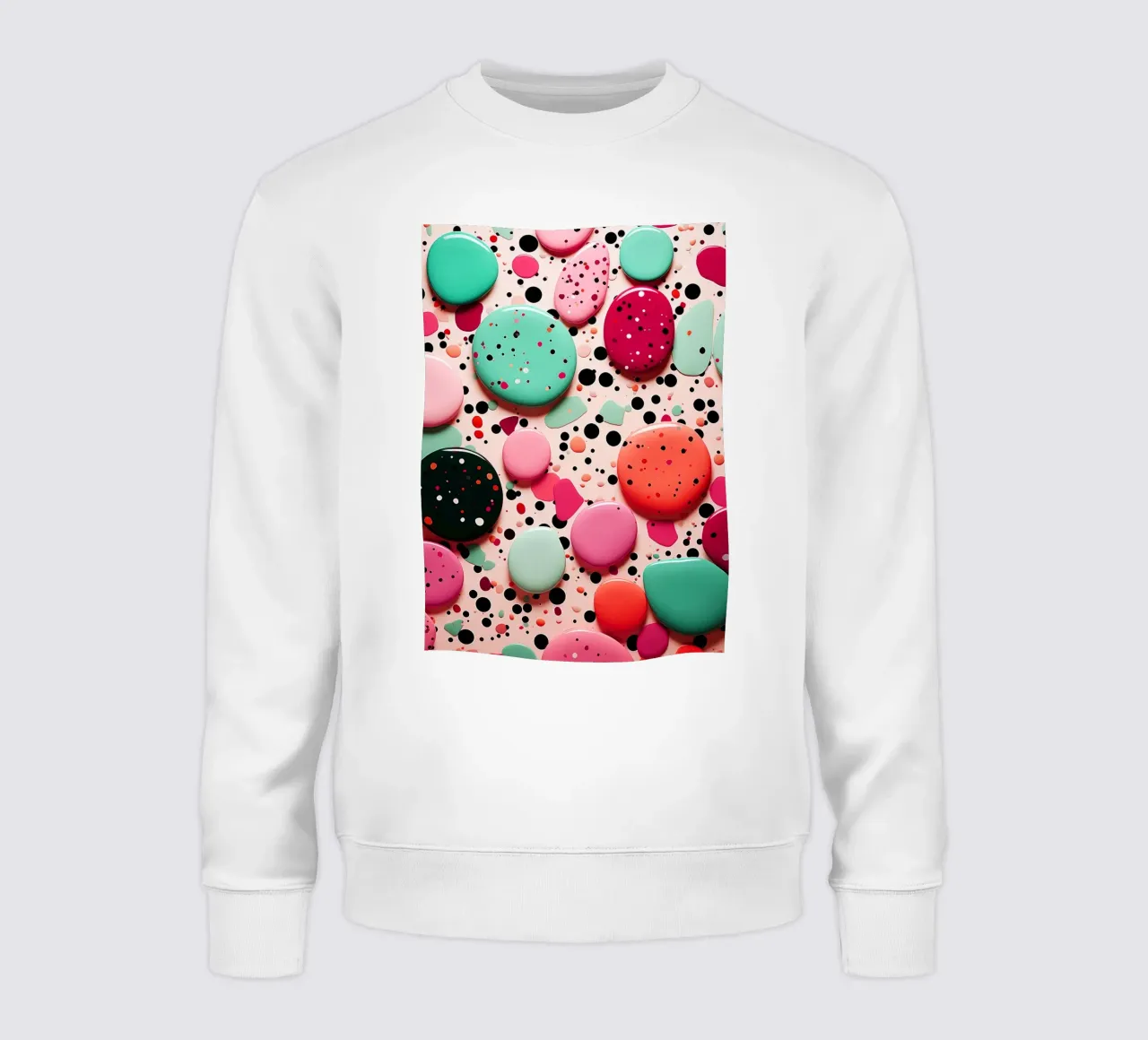 Terrazo pattern art sweatshirt by Justyna Jaszke JBJart