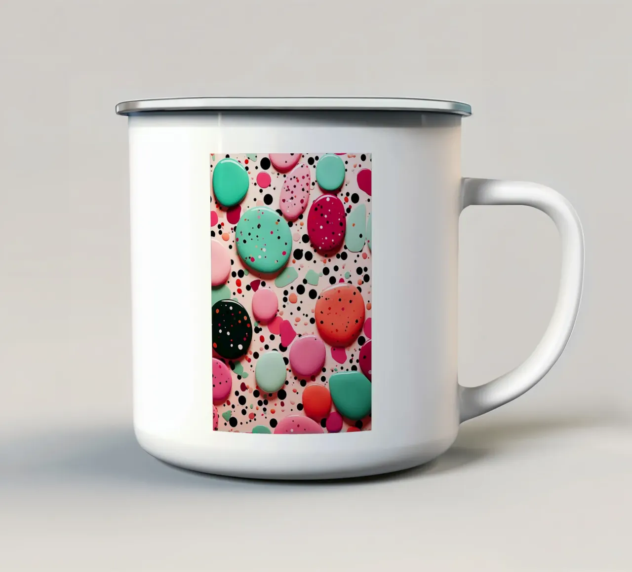 Terrazo pattern art tazza in smalto da Justyna Jaszke JBJart