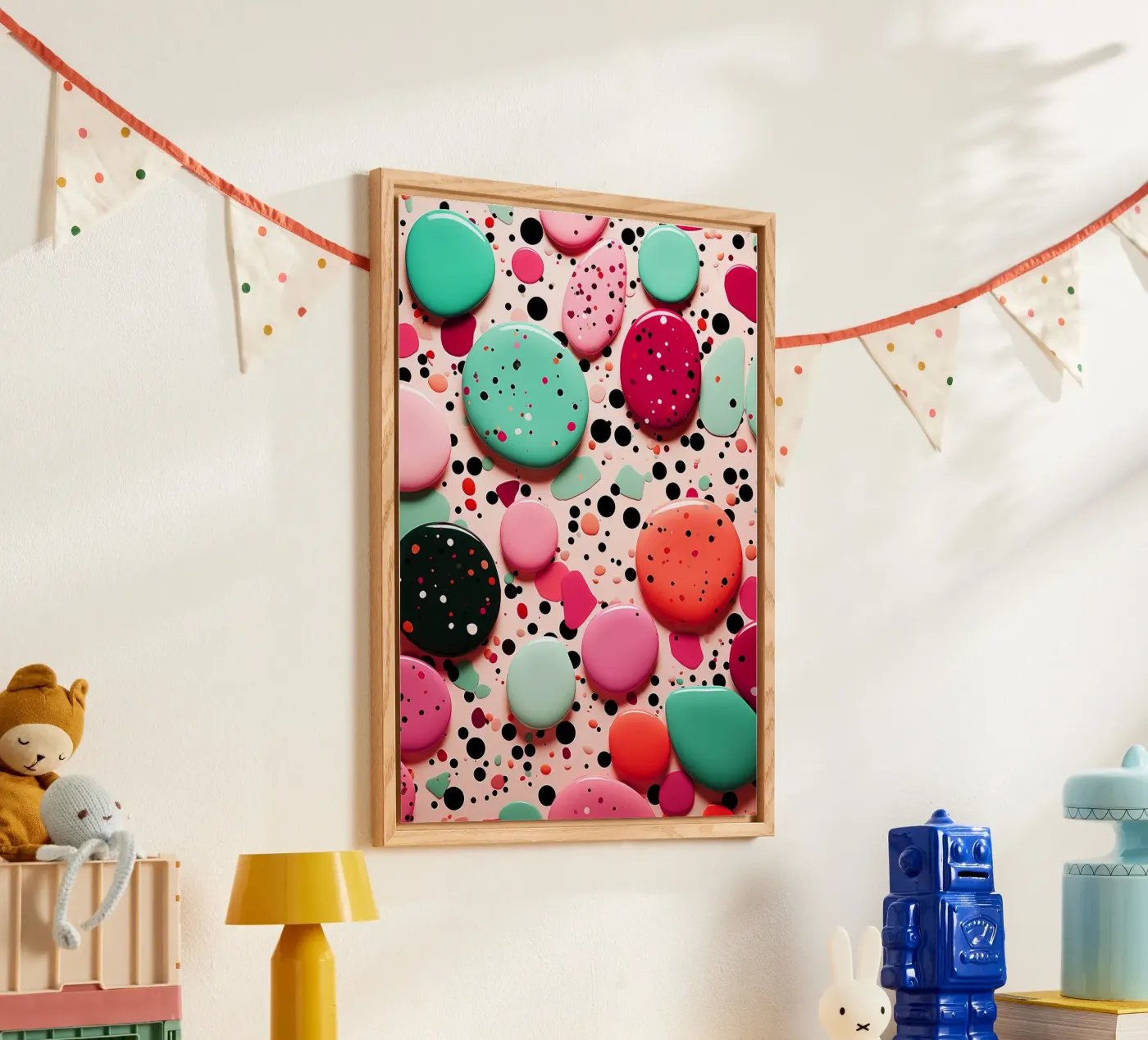 Terrazo pattern art Acryl-Glas von Justyna Jaszke JBJart