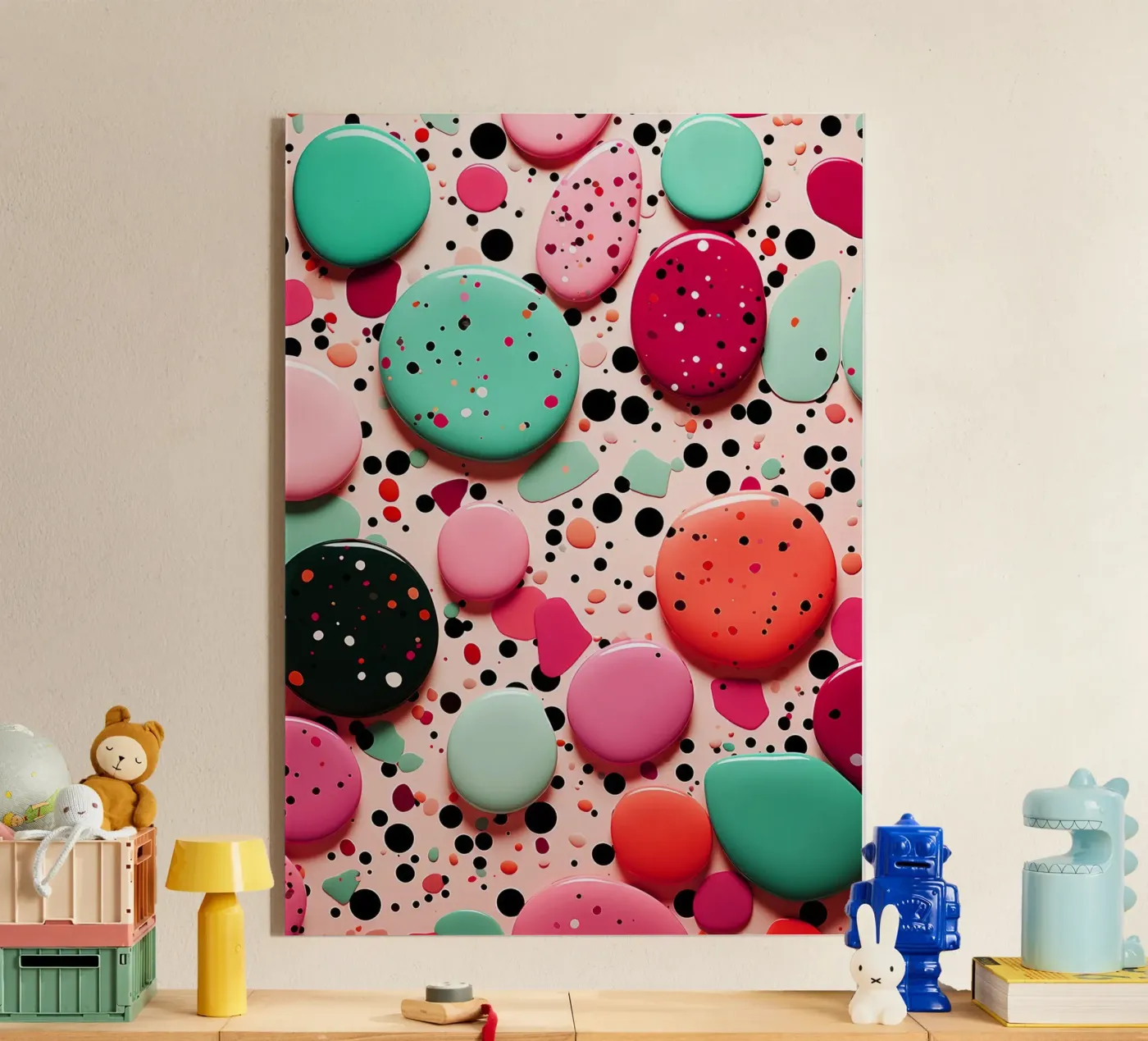 Terrazo pattern art Acryl-Glas von Justyna Jaszke JBJart