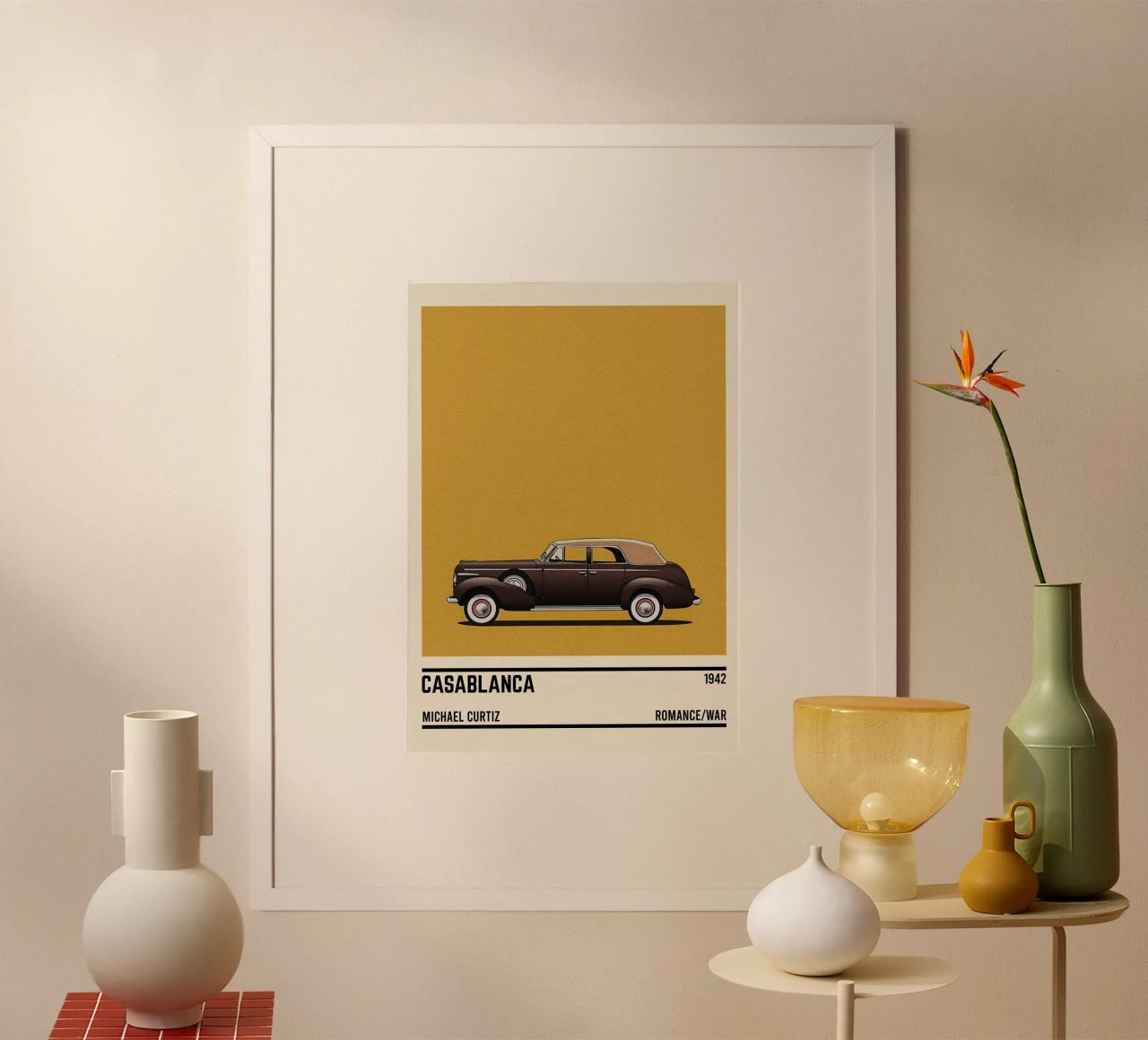 Casablanca car movie poster by TheArtstudio