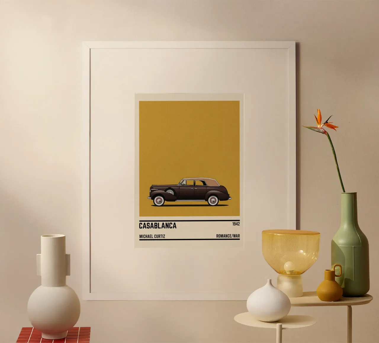 Casablanca car movie poster by TheArtstudio