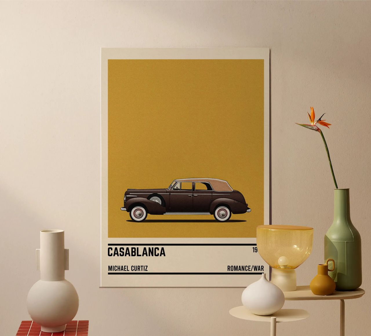 Casablanca car movie poster by TheArtstudio