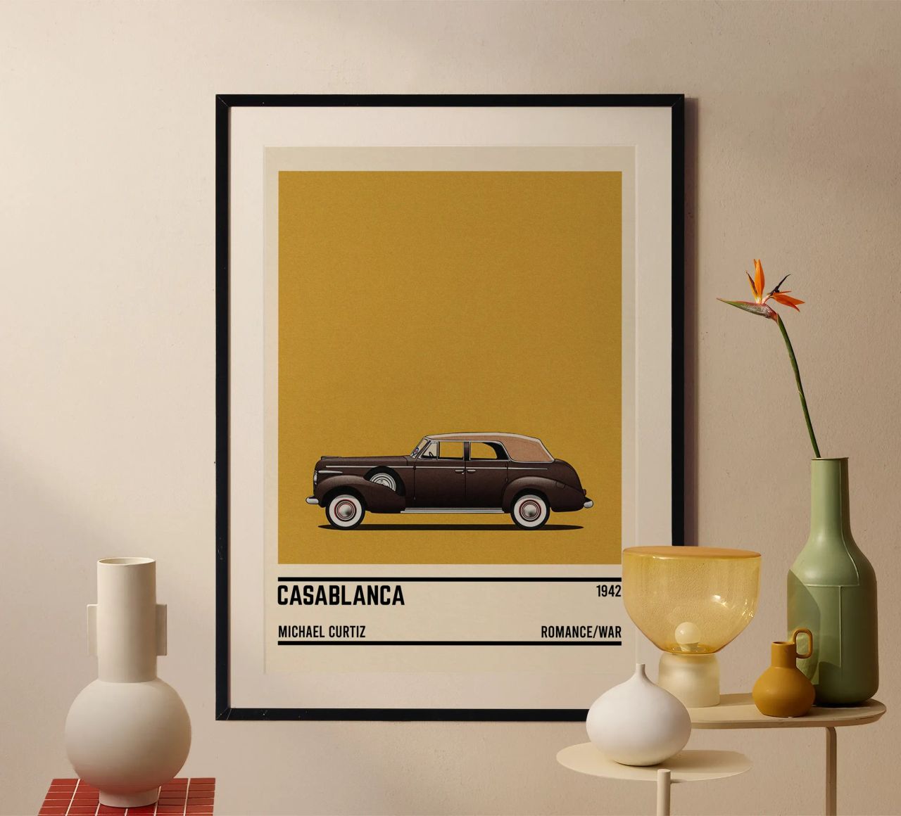 Casablanca car movie poster by TheArtstudio
