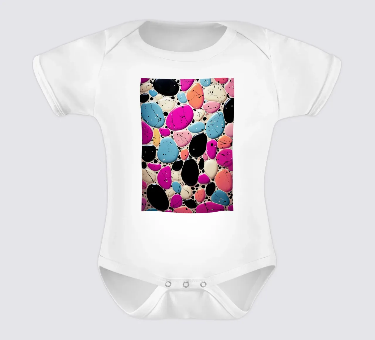 Terrazzo paterno body neonato maniche corte da Justyna Jaszke JBJart