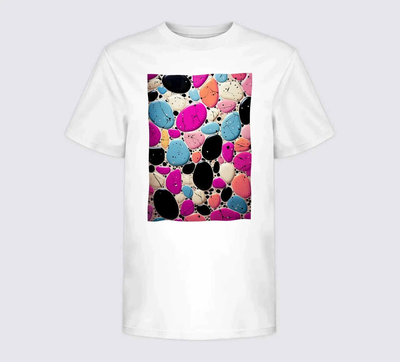 Terrazzo patern art kids t-shirt by Justyna Jaszke JBJart