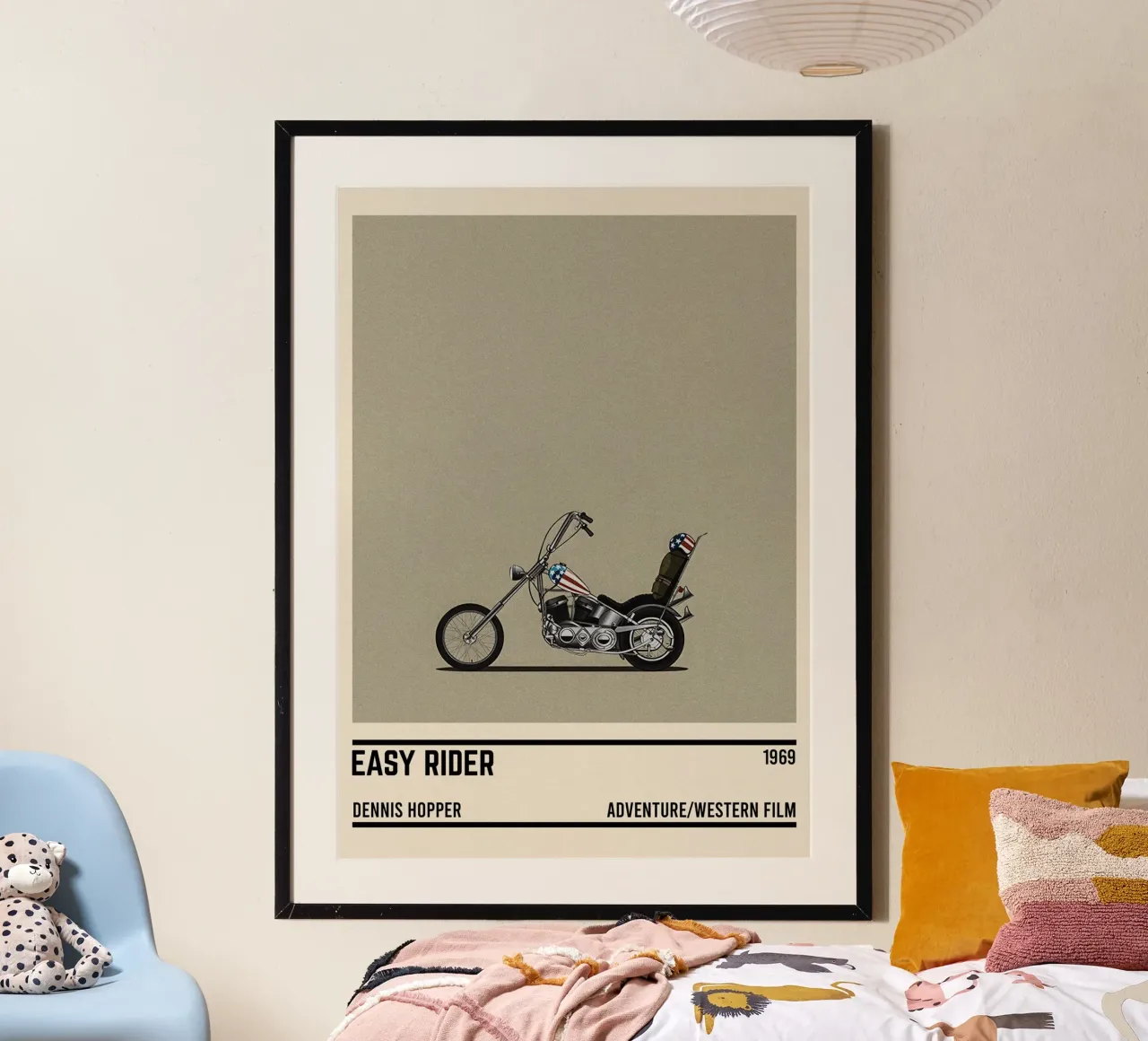 Easy Rider motorcycle poster con telaio in plastica da TheArtstudio