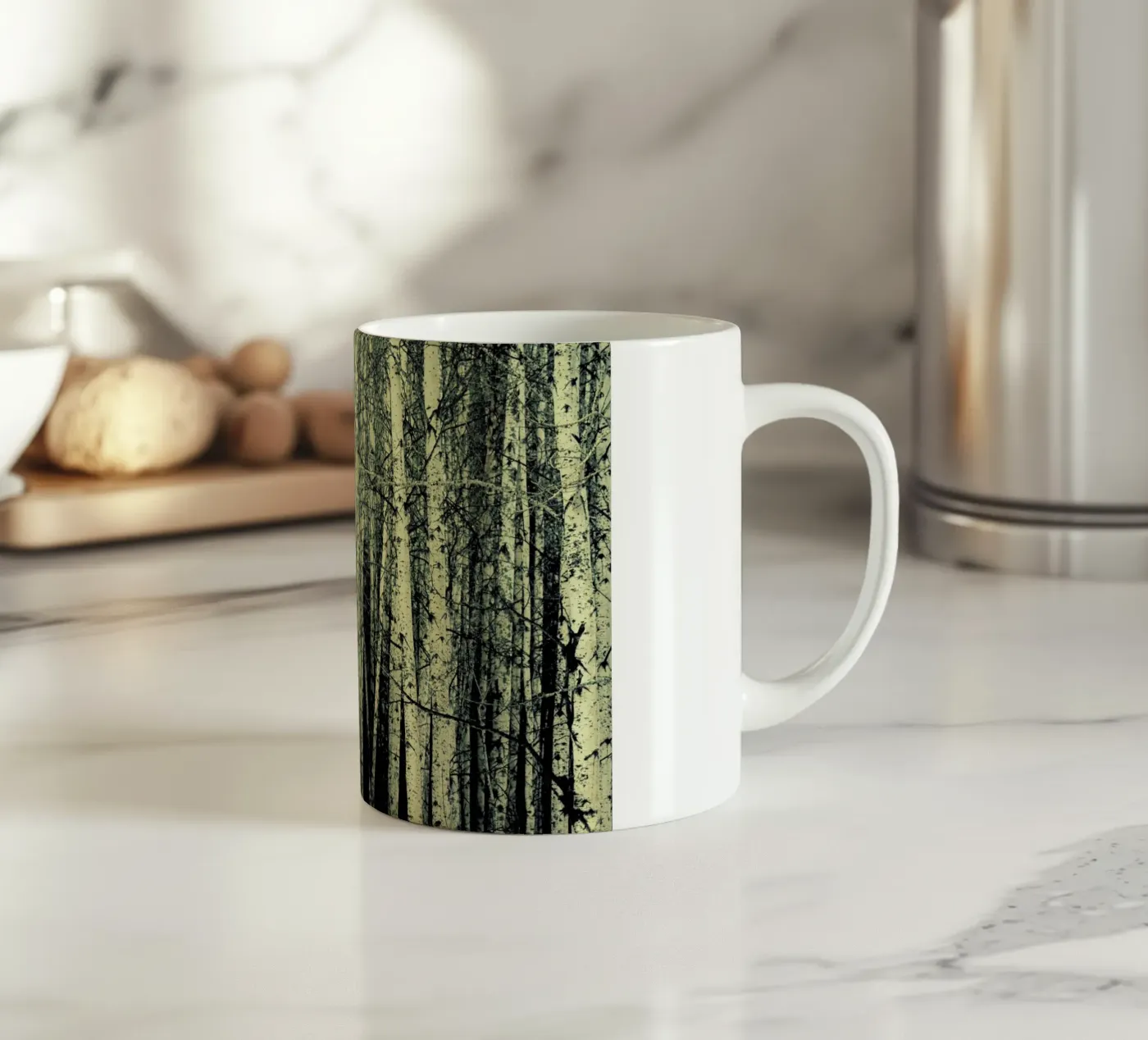 Birch ceramic mug by Robin Delean