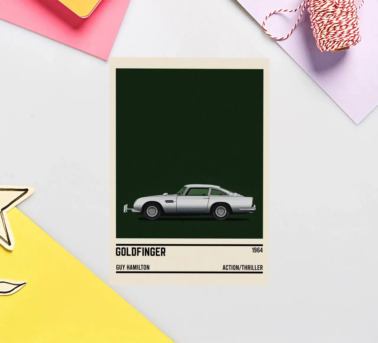 Goldfinger car movie adesivo da TheArtstudio