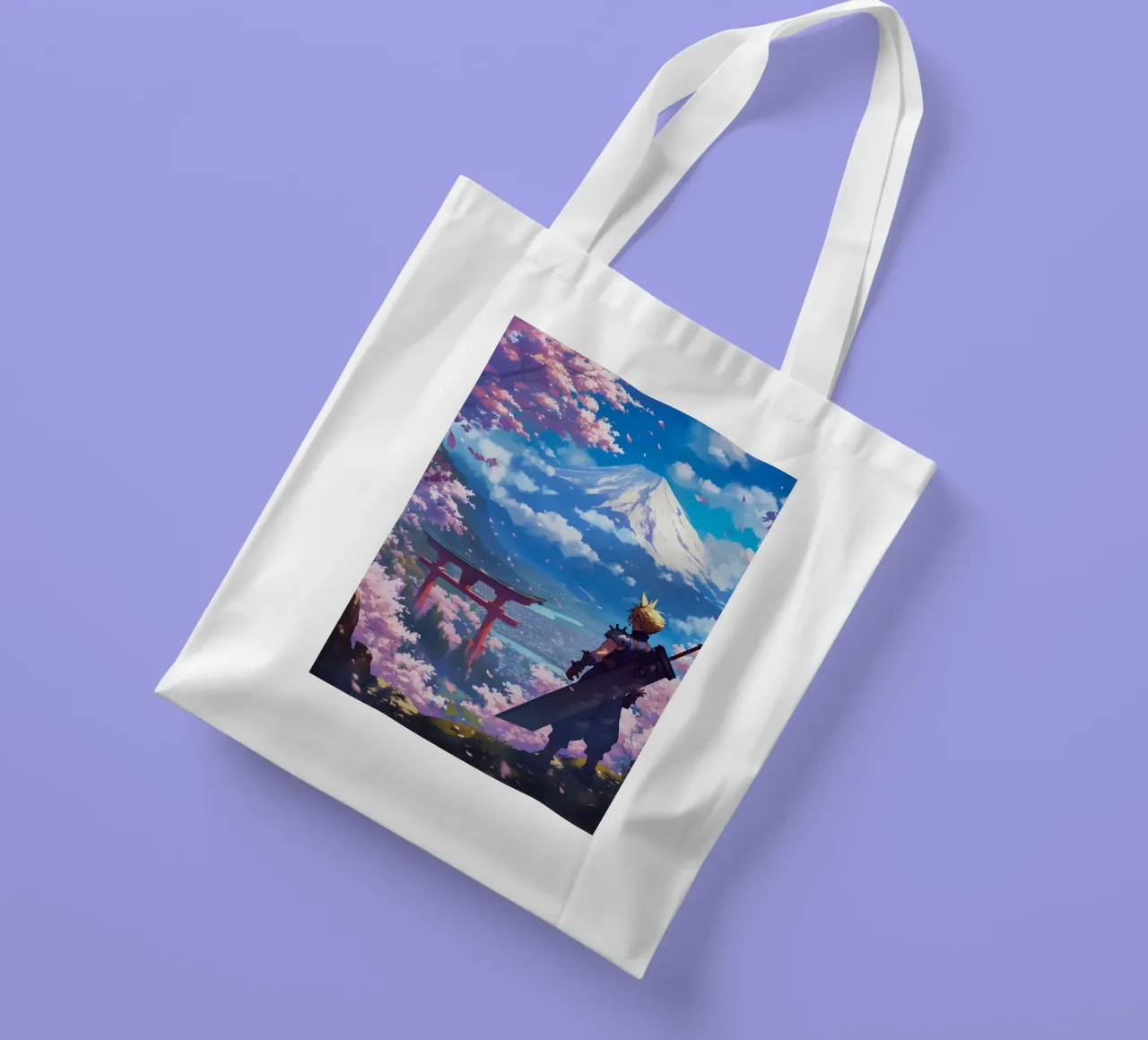 Cloud From Final Fantasy borsa in juta da CreativeStudio