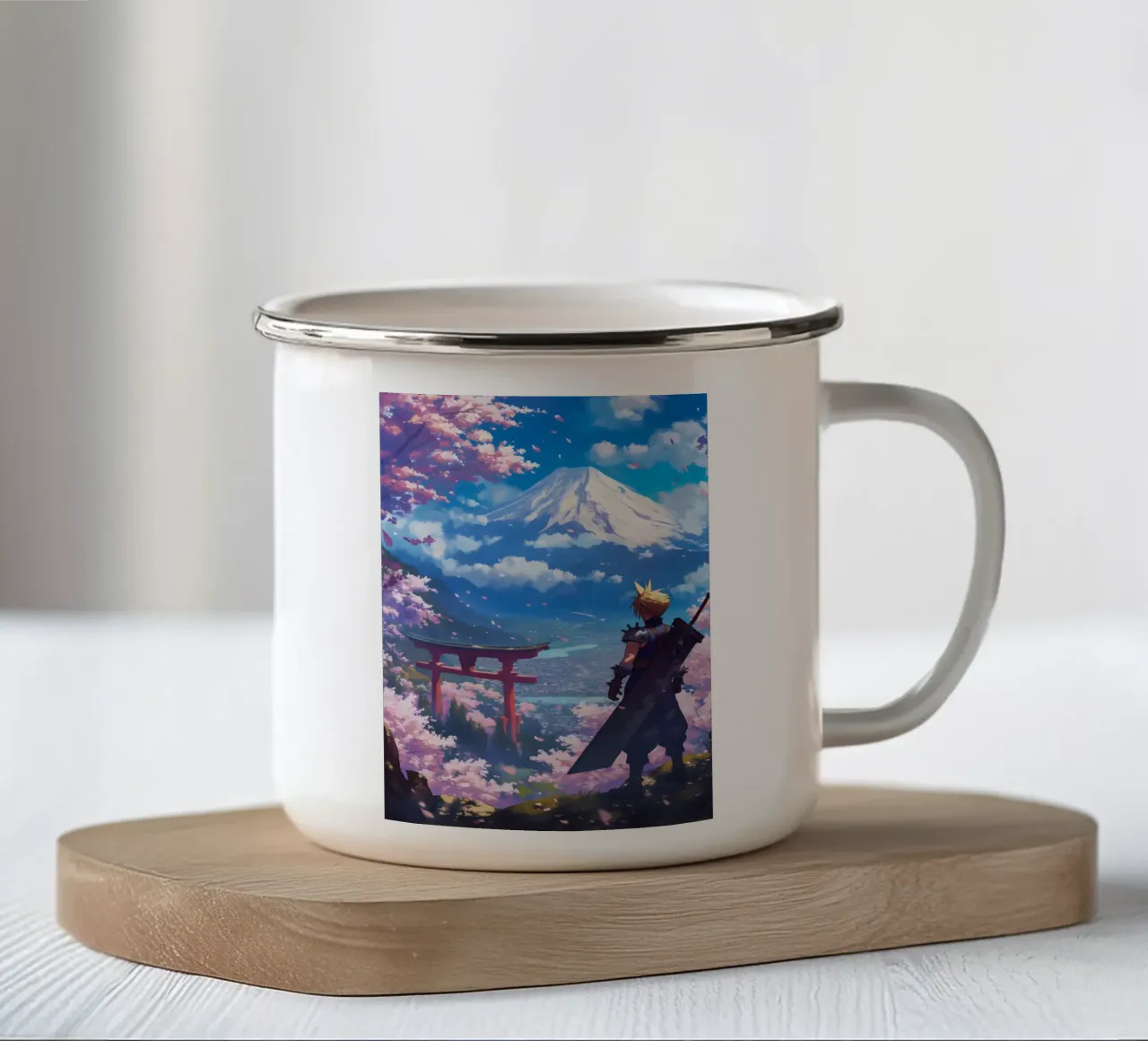 Cloud From Final Fantasy tazza in smalto da CreativeStudio