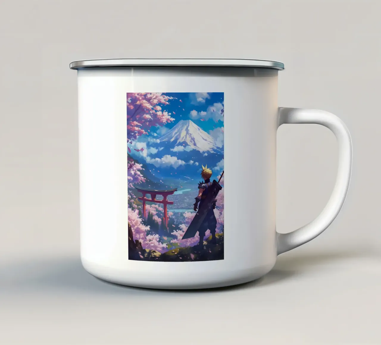 Cloud From Final Fantasy tazza in smalto da CreativeStudio