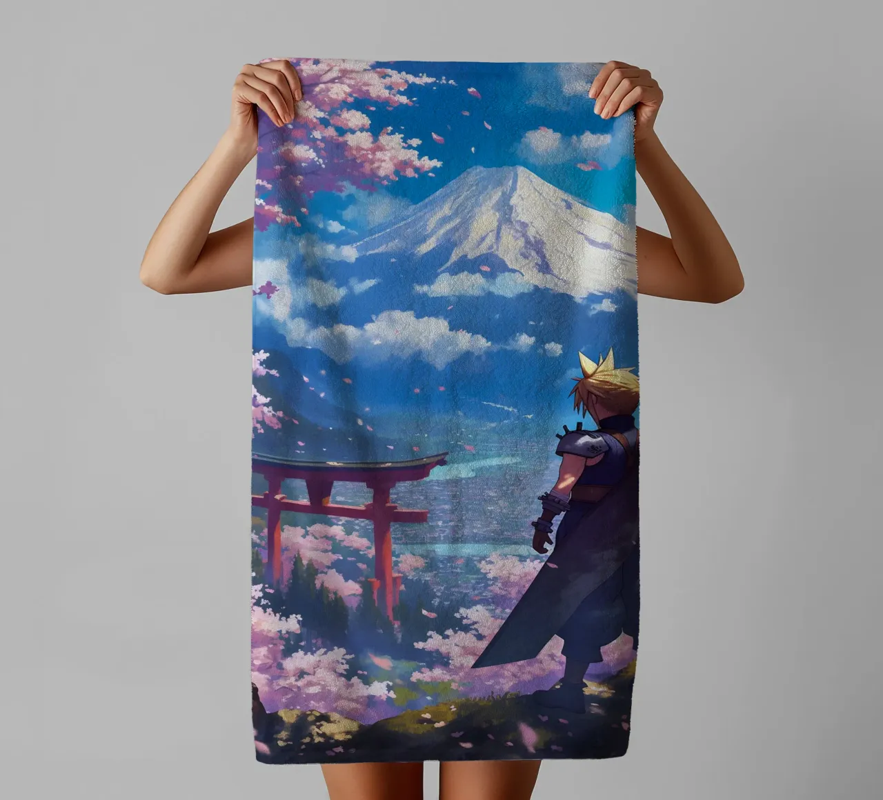 Cloud From Final Fantasy asciugamano da bagno da CreativeStudio